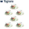 TAZZA CAFFE' CON PIATTINO CONF. 6 PZ MADISON TROPICALIA