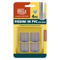 PIEDINI TRASPARENTI PVC PER SEDIE 4 PZ D. 22 MM