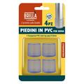PIEDINI TRASPARENTI PVC PER SEDIE 4 PZ D. 25 MM