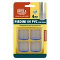 PIEDINI TRASPARENTI PVC PER SEDIE 4 PZ D. 28 MM