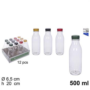 BOTTIGLIA IN PLASTICA PET TRASPARENTE 500 ML