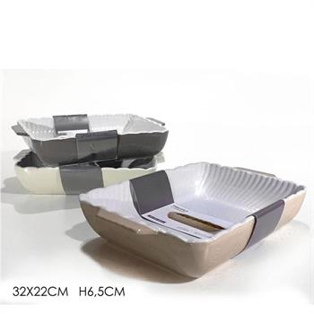 PIROFILA RETTANGOLARE 32 X 22 X H 6,5 CM COLORI ASS