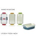 PIROFILA RETTANGOLARE CON MANICI SILICONE 19,5 X 13 X H 6 CM