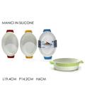 PIROFILA OVALE MANICI SILICONE 19,4 X 14,2 X H 6 CM ASS