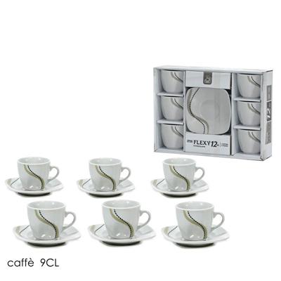 TAZZA CAFFE' FLEXY 9 CL CON PIATTINO CONF. 6 PZ