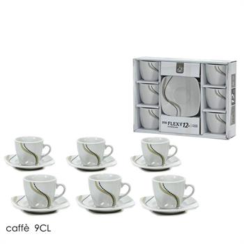 TAZZA CAFFE' FLEXY 9 CL CON PIATTINO CONF. 6 PZ