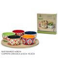 ANTIPASTIERA SET 5 PZ CON BASE BAMBOO