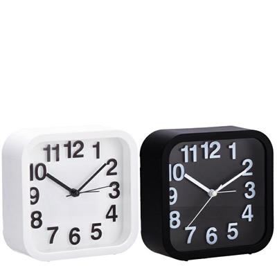 OROLOGIO SVEGLIA IN PLASTICA 13 X 5 X H 13 CM 2 COLORI ASS