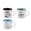 TAZZA PORCELLANA D. 7,5 X H 6,5 CM 3 COLORI ASS