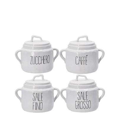 BARATTOLO IN CERAMICA CON COPERCHIO 13 X 11 X H 14 CM ASS
