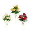 FIORE BOUQUET ROSE E MARGHERITE 12 FIORI 43 CM 3 COLORI ASS