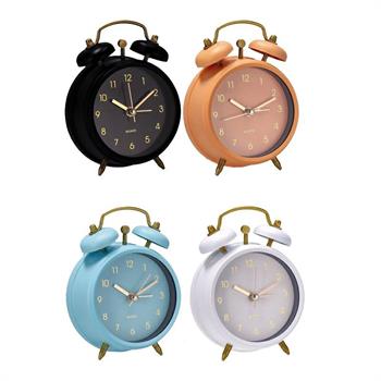 OROLOGIO SVEGLIA IN FERRO 9 X 4 X H 12 CM 4 COLORI ASS