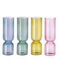 VASO IN VETRO D. 6 X H 19,5 CM 4 COLORI ASS