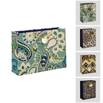 BORSA IN CARTA 42 X 12 X H 31 CM 4 DECORI ASS