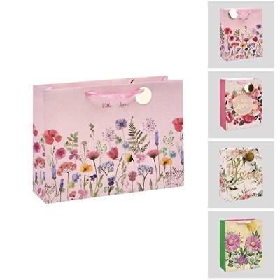 BORSA IN CARTA 42 X 12 X H 31 CM 4 DECORI ASS
