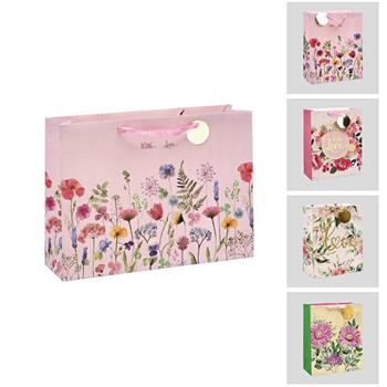 BORSA IN CARTA 42 X 12 X H 31 CM 4 DECORI ASS
