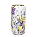 VASO IN METALLO DECORATO ENAMEL ORO 20 X 20 X H 41 CM