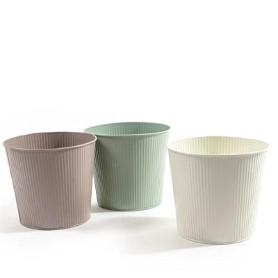 VASO IN LATTA D. 17 X H 15 CM COLORI ASS