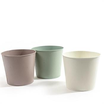VASO IN LATTA D. 17 X H 15 CM COLORI ASS