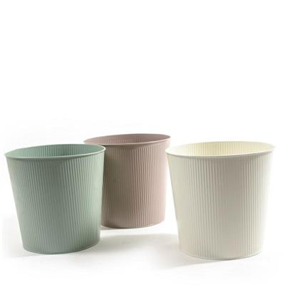 VASO IN LATTA D. 21 X H 20 CM COLORI ASS