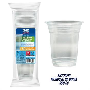 BICCHIERE BIRRA MONOUSO 350 CC CONF. 50 PZ