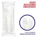POSATE SET FORCHETTA + COLTELLO + TOVAGLIOLO