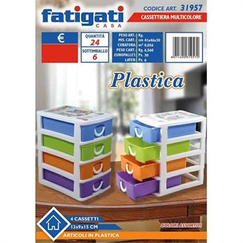 CASSETTIERA IN PLASTICA 4 CASSETTI
