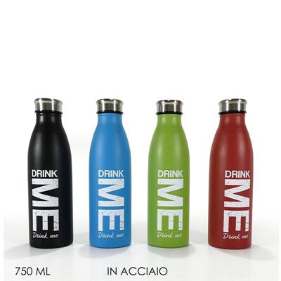 BOTTIGLIA TERMICA IN ACCIAIO 750 ML ASS