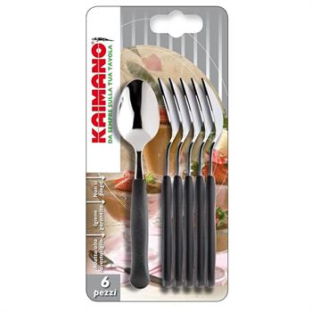 CUCCHIAINO ITALICUS CONF. 6 PZ COLORE NERO