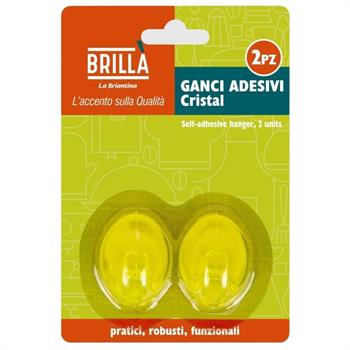 GANCIO ADESIVO ELLISSE COLORI ASS CONF. 2 PZ