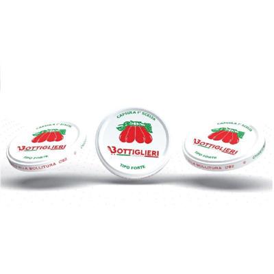 TAPPO PER BARATTOLO D.82 MM DEC. POMODORO PRIMA SCELTA 12 PZ