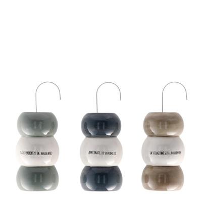 EVAPORATORE IN CERAMICA 9 X 4 X H 16 CM 3 COLORI ASS