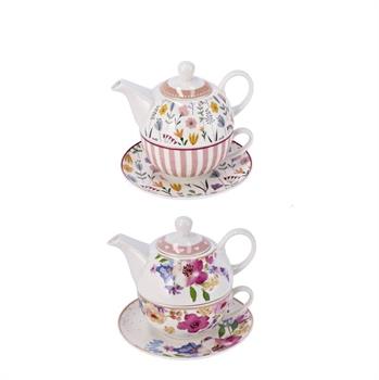 TAZZA PORCELLANA CON TEIERA GLADY 2 DECORI ASS