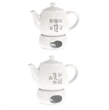 TEIERA IN CERAMICA 2 DECORI ASS