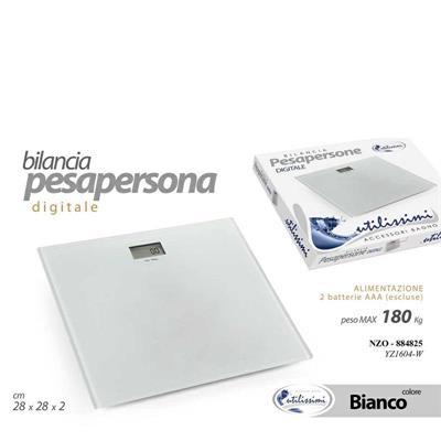 BILANCIA PESAPERSONA BIANCA QUADRATA 180 KG