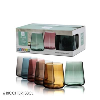 BICCHIERE JOLANGE COLOR 38 CL CONF. 6 PZ