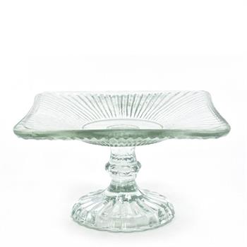 ALZATA IN VETRO 15,5 X 15,5 X H 9 CM