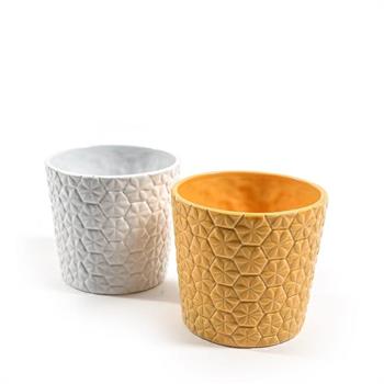 CASPO PORTAVASO IN CERAMICA D. 13 X H 12 CM ASS