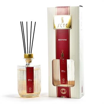 PROFUMATORE DIFFUSORE CON BACCHETTI FIBRA RED WINE 500 ML
