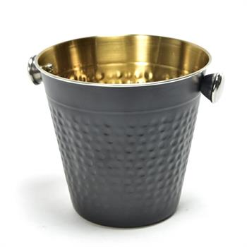 SECCHIELLO PORTAGHIACCIO ACCIAIO MARTELLATO 17 X 14,2 X H13