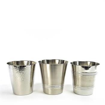 SECCHIELLO PORTABOTTIGLIA IN ACCIAIO MARTELLATO D. 25 X H 26