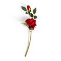 FIORE ROSA CON BOCCIOLO 8,5 X 7 X H 44 CM ROSSA