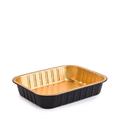 CONTENITORE RETTANGOLARE 23,6 X 18,5 CM ORO NERO CONF. 50 PZ