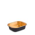 CONTENITORE RETTANGOLARE 15,7 X 12,4 CM ORO NERO CONF. 50 PZ