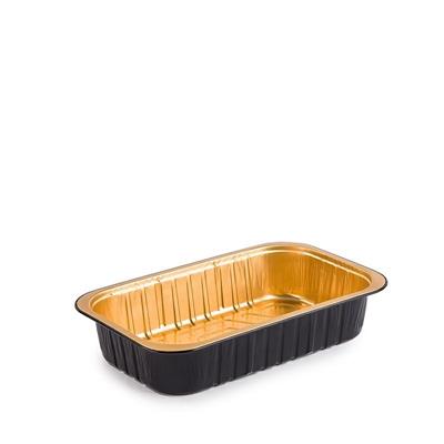 CONTENITORE RETTANGOLARE 23,2 X 14,4 CM ORO NERO CONF. 50 PZ