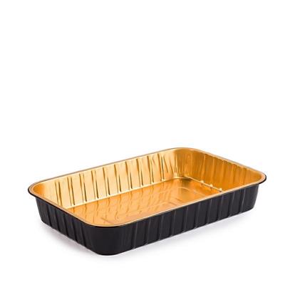 CONTENITORE RETTANGOLARE 29,3 X 19,3 CM ORO NERO CONF. 50 PZ