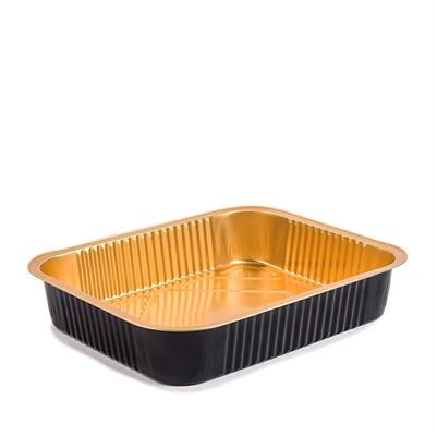 CONTENITORE RETTANGOLARE 32,2 X 26,2 CM ORO NERO CONF. 25 PZ