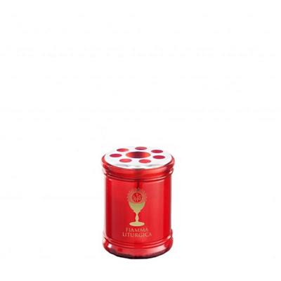 LUMINO VOTIVO D. 5,5 X H 8 CM 75 GR PLASTICA ROSSO
