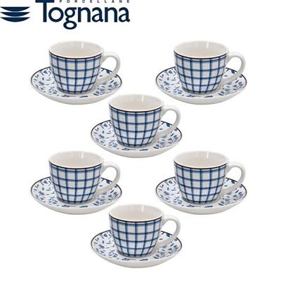 TAZZA CAFFE' CON PIATTINO 80 CC CONF. 6 PZ IRIS COTTAGE