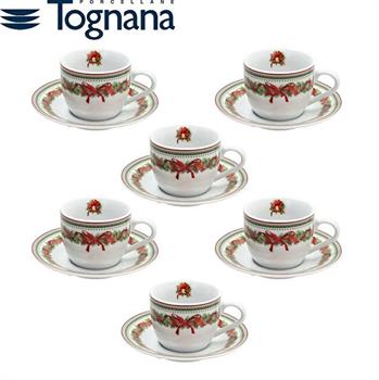 TAZZA CAFFE' CON PIATTINO 80 CC CONF. 6 PZ CHRISTMAS EVE